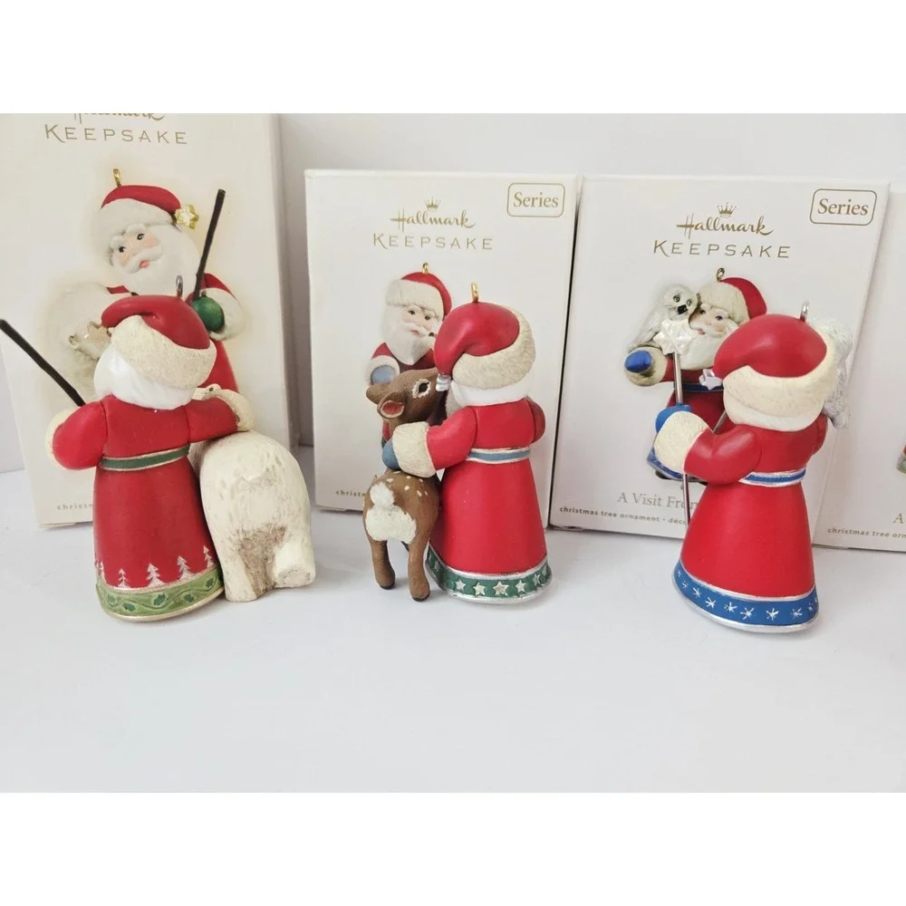 Hallmark Christmas ornament Series A Visit‎ from Santa  #1-6